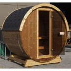 Outdoor Terrace Sauna / Harvia Electric Stove or WIFI Stove / High Quality Scandinavian Spruce (Thermowood) | Wellness