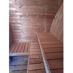 Outdoor Terrace Sauna Black Easter Edition + Ice Tub / Harvia Electric Stove or WIFI Stove / High Quality Spruce (Thermowood)