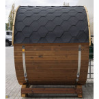 Outdoor Terrace Sauna Black Easter Edition + Ice Tub / Harvia Electric Stove or WIFI Stove / High Quality Spruce (Thermowood)