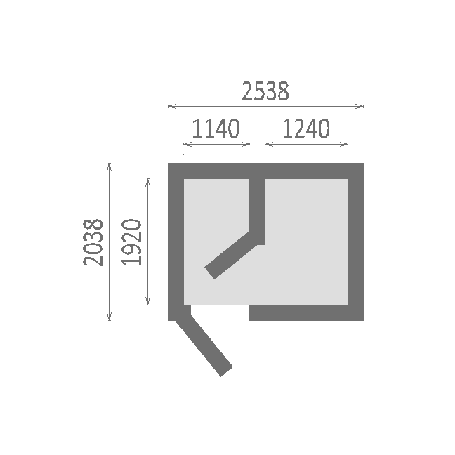 Hight quality Finnish Garden Garden Sauna With Glass Display cabinet 250x200cm | Wellness | Relax | SPA | Thermo Wood