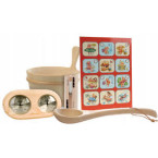 Hight quality Finnish Garden Garden Sauna With Glass Display cabinet 250x200cm | Wellness | Relax | SPA | Thermo Wood