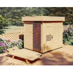Hight quality Finnish Garden Garden Sauna With Glass Display cabinet 250x200cm | Wellness | Relax | SPA | Thermo Wood