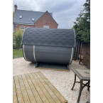 Barrel Sauna Garden Sauna 250 4-person / Electric or Wood-Burning Harvia Stove  / High Quality Scandinavian Spruce