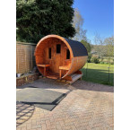Barrel Sauna Garden Sauna 250 4-person / Electric or Wood-Burning Harvia Stove  / High Quality Scandinavian Spruce