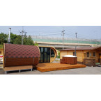 Barrel Sauna Garden Sauna 250 4-person / Electric or Wood-Burning Harvia Stove  / High Quality Scandinavian Spruce