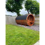 Barrel Sauna Garden Sauna 400 for 7 persons / Electric or Wood-Burning Harvia Stove  / High Quality Scandinavian Spruce