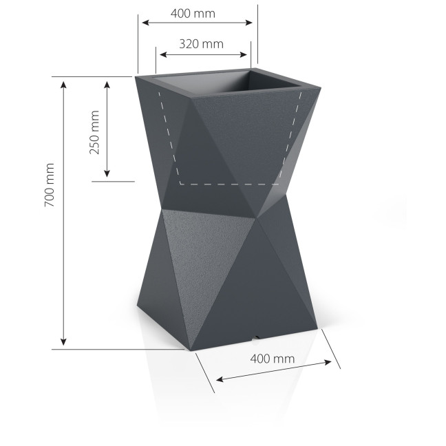 INES bed 160X200 Gray/Oak color