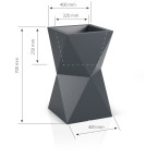 INES bed 160X200 Gray/Oak color