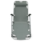 Beach Chair 2-in-1 Garden Lounge Chair | Folding lounge chair for balcony or patio Beige/Black/Blue/Grey |  garden chair,