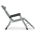 Beach Chair 2-in-1 Garden Lounge Chair | Folding lounge chair for balcony or patio Beige/Black/Blue/Grey |garden chair,
