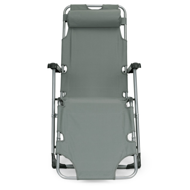 Beach Chair 2-in-1 Garden Lounge Chair | Folding lounge chair for balcony or patio Beige/Black/Blue/Grey |garden chair,