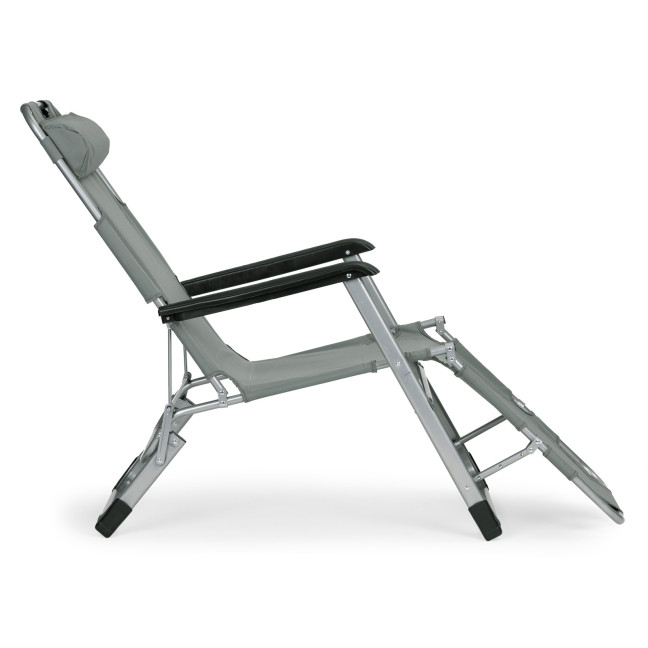 Beach Chair 2-in-1 Garden Lounge Chair | Folding lounge chair for balcony or patio Beige/Black/Blue/Grey |garden chair