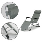 Beach Chair 2-in-1 Garden Lounge Chair | Folding lounge chair for balcony or patio Beige/Black/Blue/Grey | garden chai