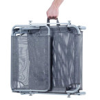 Folding Garden Lounge Chair for Balcony | Lounger with adjustable canopy Black/Grey