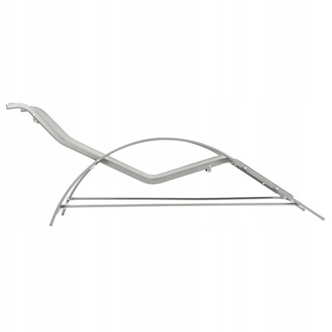 Garden Lounger Set with Side Table | Loungers with side table for patio or balcony Black/Grey | Garden table, patio