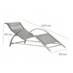 Garden Lounger Set with Side Table | Loungers with side table for patio or balcony Black/Grey | Garden table, patio