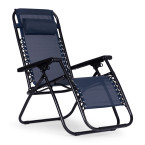 Zero Gravity Beach Garden Lounger Chair | Adjustable backrest for patio or balcony Beige/Black/Blue/Grey | garden chair