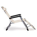 Beach Chair 2-in-1 Garden Lounge Chair | Folding lounge chair for balcony or patio Beige/Black/Blue/Grey | garden chair,