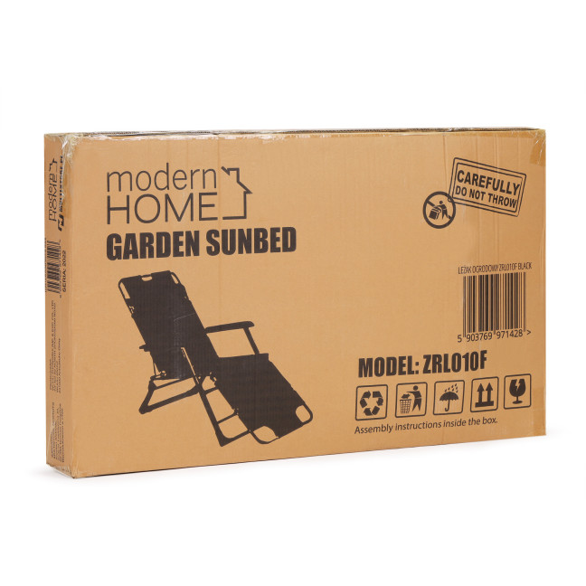 Beach Chair 2-in-1 Garden Lounge Chair | Folding lounge chair for balcony or patio Beige/Black/Blue/Grey | garden chair,