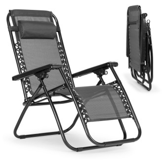 Zero Gravity Beach Garden Lounger Chair | Adjustable backrest for patio or balcony Beige/Black/Blue/Grey | garden chair