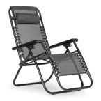 Zero Gravity Beach Garden Lounger Chair | Adjustable backrest for patio or balcony Beige/Black/Blue/Grey | garden chair