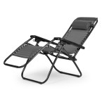 Zero Gravity Beach Garden Lounger Chair | Adjustable backrest for patio or balcony Beige/Black/Blue/Grey | garden chair