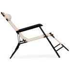 Garden Lounger with Headrest | Folding beach lounger for balcony or patio Green/Black/Blue/Beige | Garden furniture