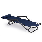 Garden Lounger with Headrest | Folding beach lounger for balcony or patio Green/Black/Blue/Beige | Garden furniture