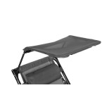 Beach Garden Lounger | Adjustable backrest with movable canopy for patio or balcony Beige/Grey/Blue | Garden furniture