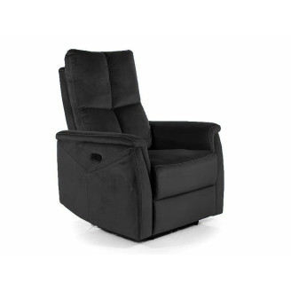 Neptun M Velvet chair with massage function - Black