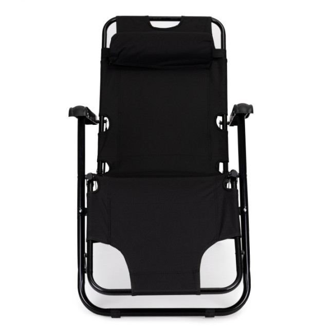 Garden Lounger with Headrest | Folding beach lounger for balcony or patio Green/Black/Blue/Beige | Garden furniture, relaxation