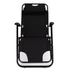 Garden Lounger with Headrest | Folding beach lounger for balcony or patio Green/Black/Blue/Beige | Garden furniture, relaxation