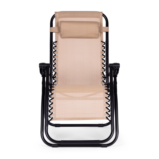 Zero Gravity Beach Garden Lounger Chair | Adjustable backrest for patio or balcony Beige/Black/Blue/Grey | garden chair
