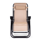 Zero Gravity Beach Garden Lounger Chair | Adjustable backrest for patio or balcony Beige/Black/Blue/Grey | garden chair
