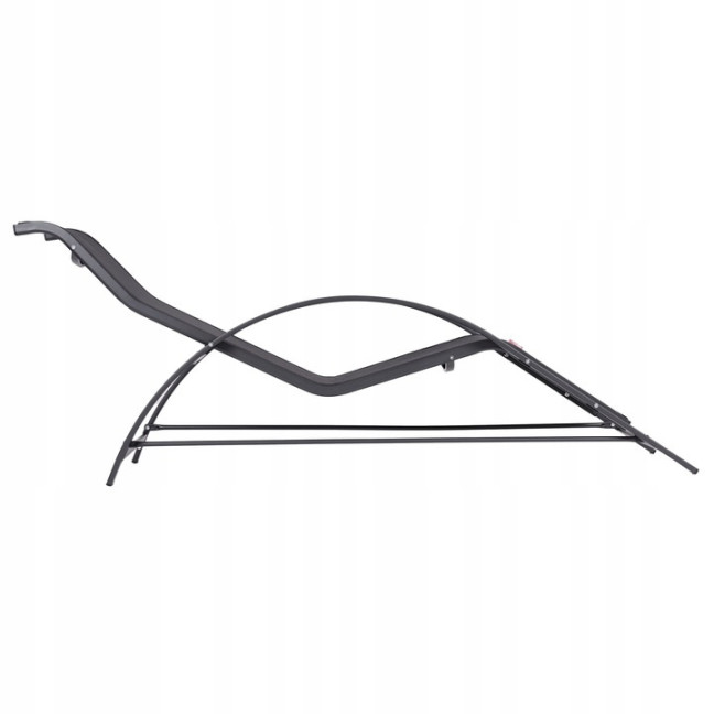 Garden Lounger Set with Side Table | Loungers with side table for patio or balcony Black/Grey | Garden table