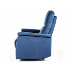 Neptun M Velvet chair with massage function - Navy Blue