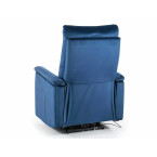Neptun M Velvet chair with massage function - Navy Blue
