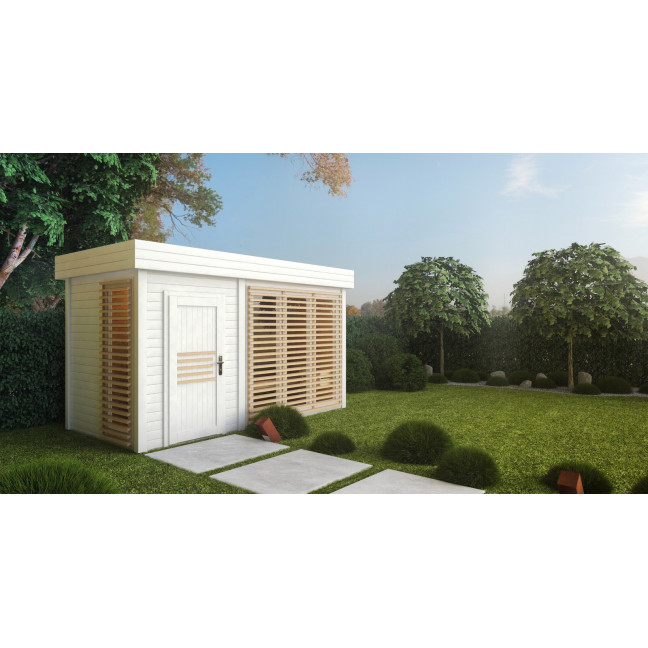 Garden Sauna Azalea 4x2m 8 People | Wellness | Relax | SPA | Luxury Relaxation | Panoramic Glass