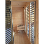 Garden Sauna Azalea 4x2m 8 People | Wellness | Relax | SPA | Luxury Relaxation | Panoramic Glass