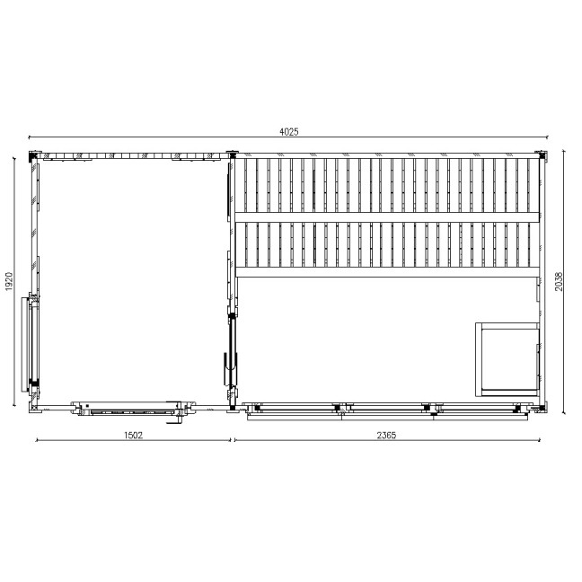 Garden Sauna Azalea 4x2m 8 People | Wellness | Relax | SPA | Luxury Relaxation | Panoramic Glass