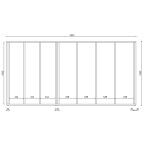 Garden Sauna Azalea 4x2m 8 People | Wellness | Relax | SPA | Luxury Relaxation | Panoramic Glass