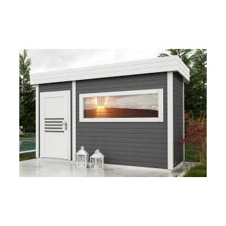 High Quality Finnish Garden Garden Sauna Dry 350x200 cm | Wellness | Relax | SPA | Ready to Assemble | Elegant Minimalism