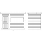 High Quality Finnish Garden Garden Sauna Dry 350x200 cm | Wellness | Relax | SPA | Ready to Assemble | Elegant Minimalism