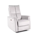 Neptun M Velvet chair with massage function - Light Grey