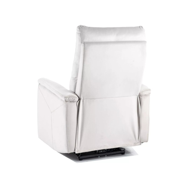 Neptun M Velvet chair with massage function - Light Grey