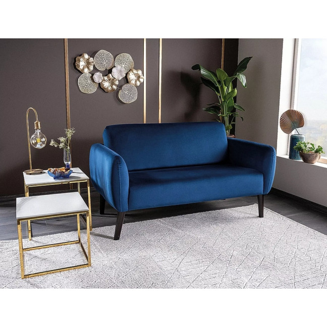 Elsa Velvet Sofa - Navy Blue