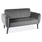 Elsa Velvet Sofa - Gray