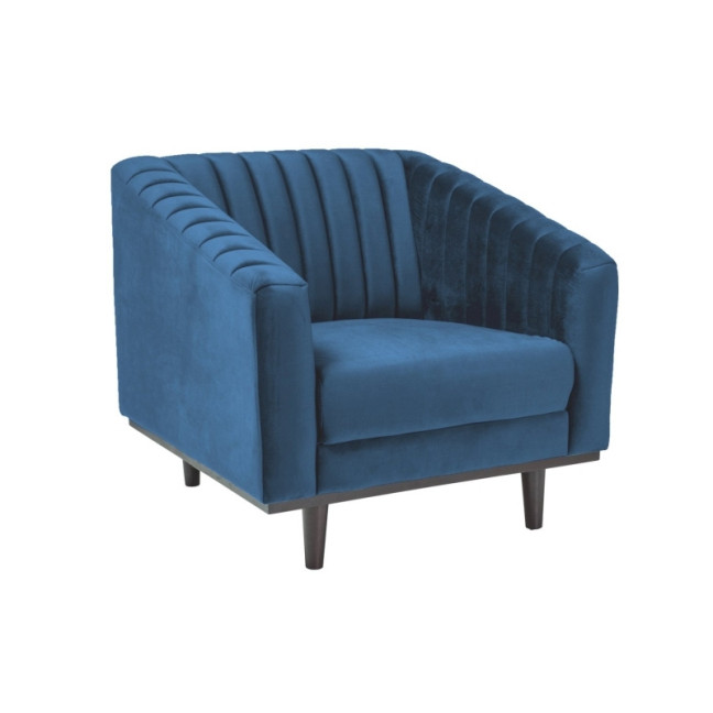 Asprey Velvet 1 Armchair - Navy Blue