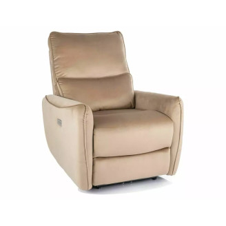 Zefir Velvet Recliner Armchair - Beige