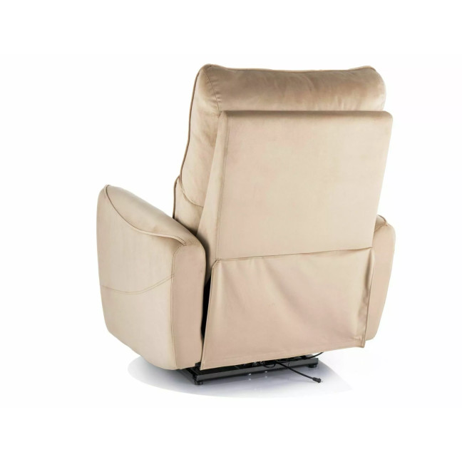 Zefir Velvet Recliner Armchair - Beige
